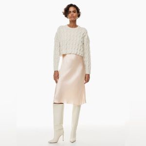 Aritzia Babaton Slip Midi Skirt in Denude